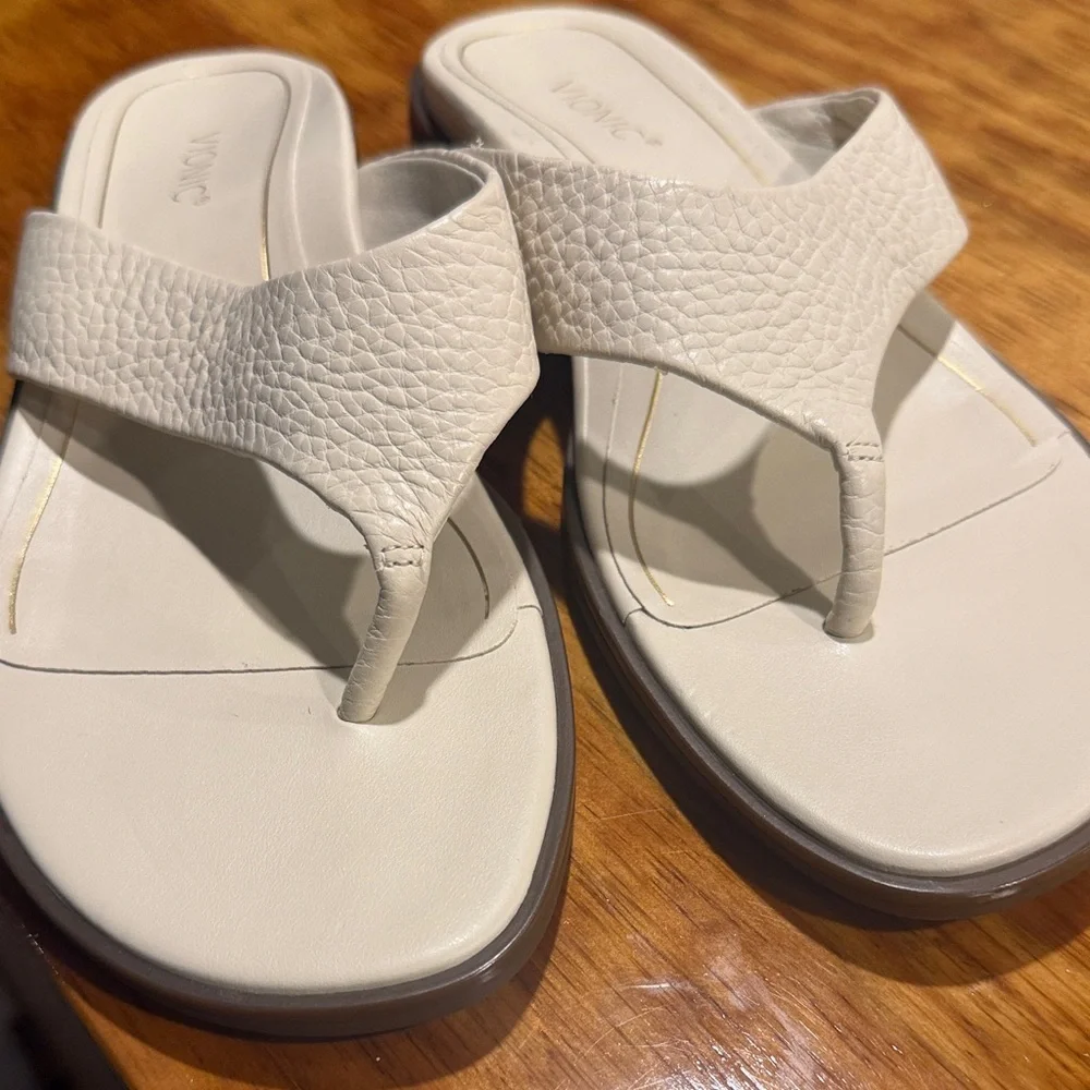 Vionic Cream Thong Sandals - Picture 2 of 7